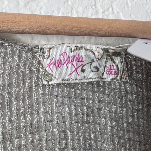 NWT Free People Lunar Grey Knit Cover Up One Size - Picture 10 of 10